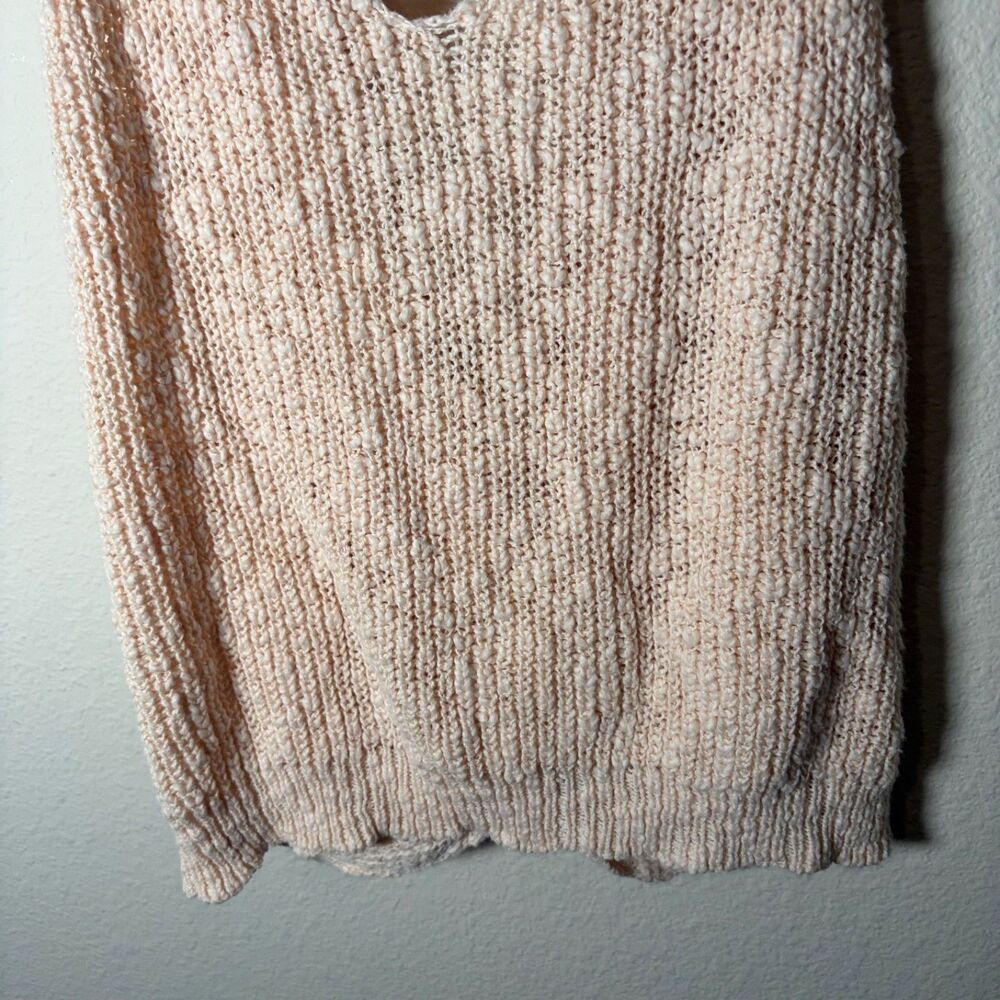 Alya Tank Top Women's Large Beige Knit V-Neck Sleeveless Pullover Casual - Picture 4 of 8